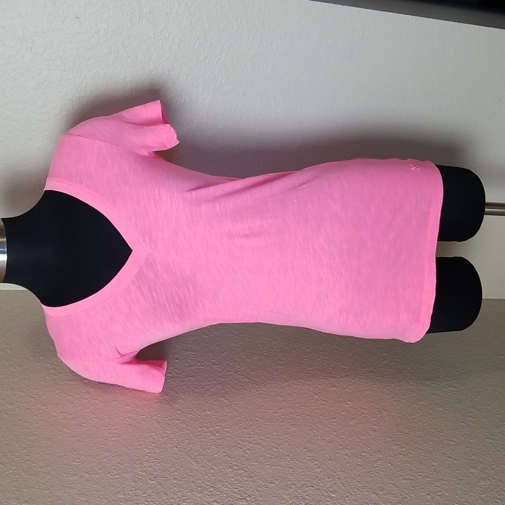 Pink Victorias Secret Hot Pink VNeck Top